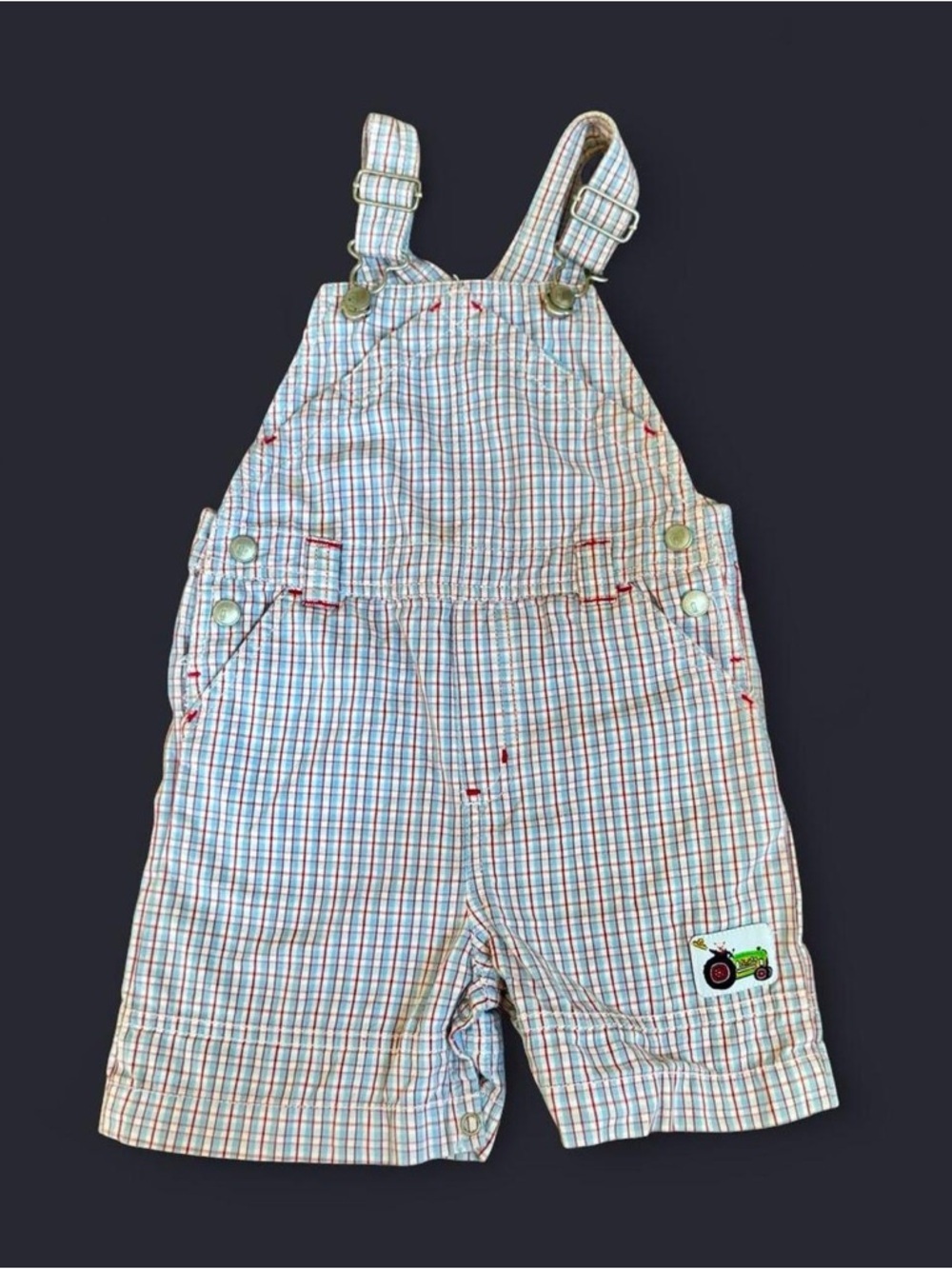 Vintage 2000 Gymboree plaid overalls 18 mos